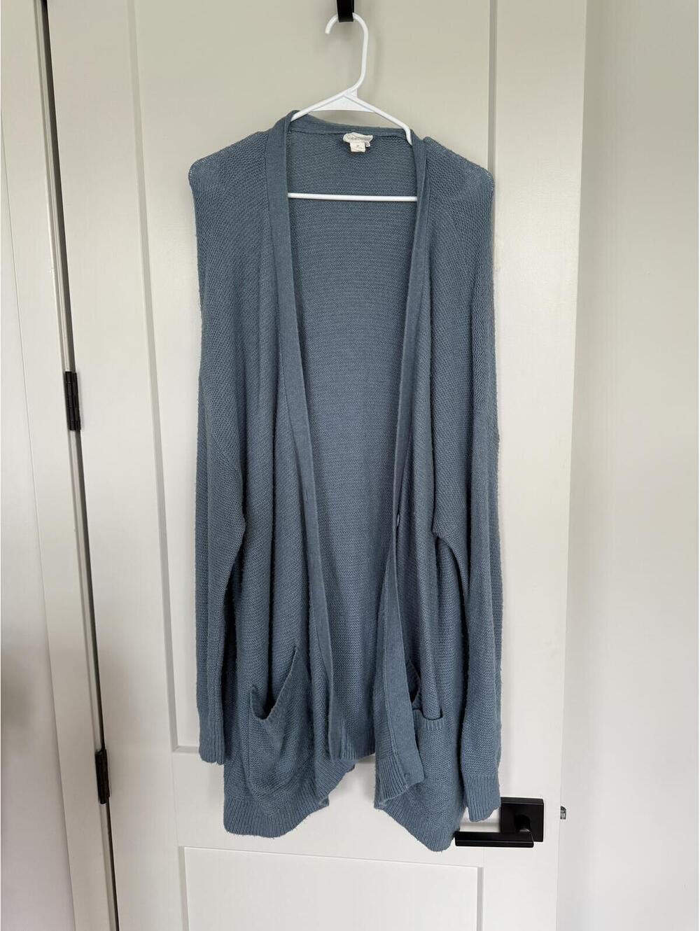 Light Blue Button-Up Cardigan Sweater